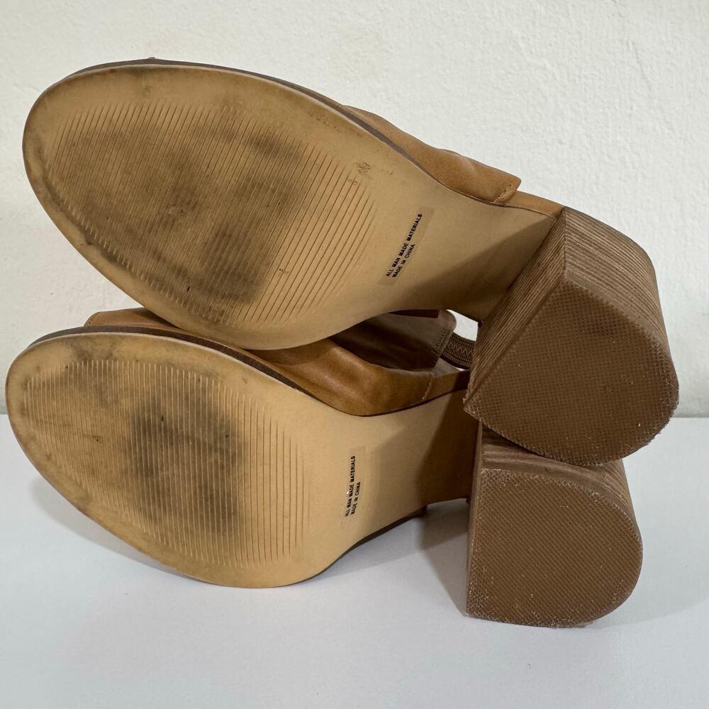 Report Suede Booties Black Open Toe Size 9 - image 8